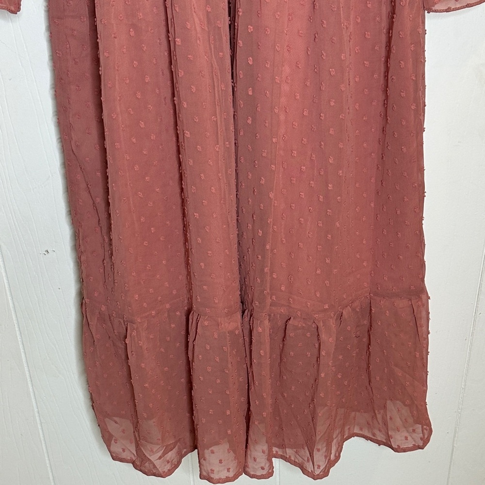 Elegant Long Sleeve Dress in Rose - Picture 4 of 13